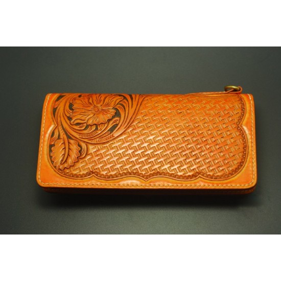 Laser cut Acrylic template, PMMA pattern, leathercraft long wallet template, with carving pattern, A-17 Laser cut Acrylic template, PMMA pattern, leathercraft long wallet template, with carving pattern, A-17