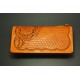 Laser cut Acrylic template, PMMA pattern, leathercraft long wallet template, with carving pattern, A-17