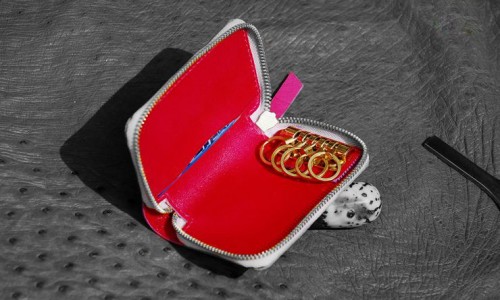 How to sew a leather zipper car key holder