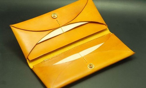 Leather long wallet sewing instruction