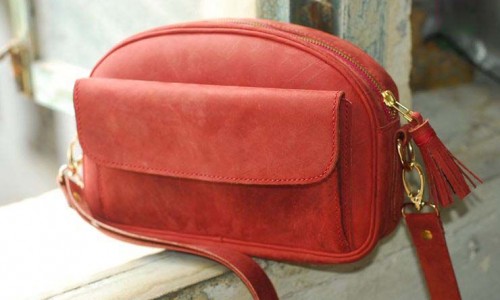 Leather shoulder bag making tutorial