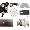 1341 sewing machine parts combination, bobbin winder, dial, thread clamp, feed dog, sliding lid, needle pate, rotary hook
