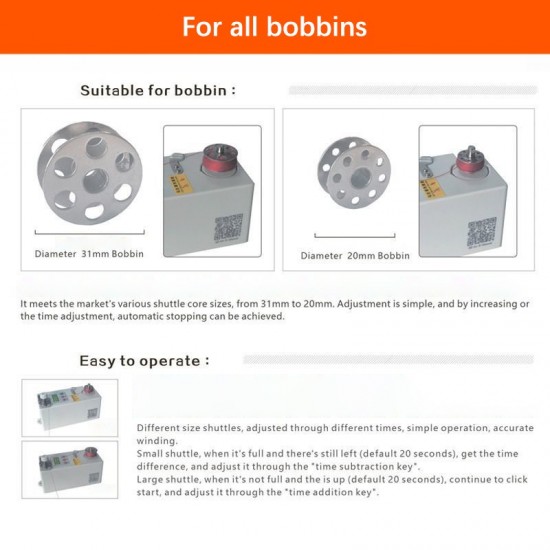 Smart bobbin thread winder 110V-220V