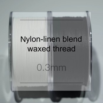 0.3mm nylon-linen blend waxed thread
