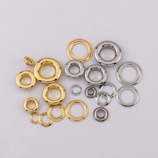 24K real gold plated solid brass round face eyelet, 10pc/lot 24K real gold plated solid brass round face eyelet, 10pc/lot