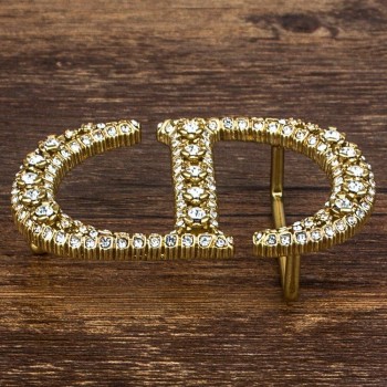 High quality solid brass 30mm Christian Dior SWAROVSKI women waist belt buckle