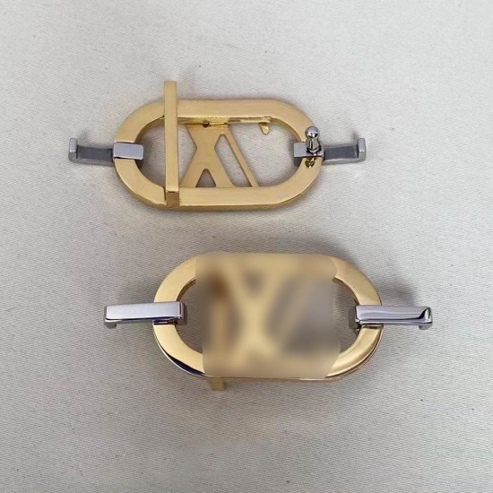 High quality solid brass 30mm LV everyday chain waist belt buckle High quality solid brass 30mm LV everyday chain waist belt buckle