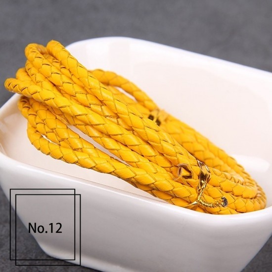 3mm, 4mm, 5mm, 6mm first layer cow skin braid leather cord, 5m/lot