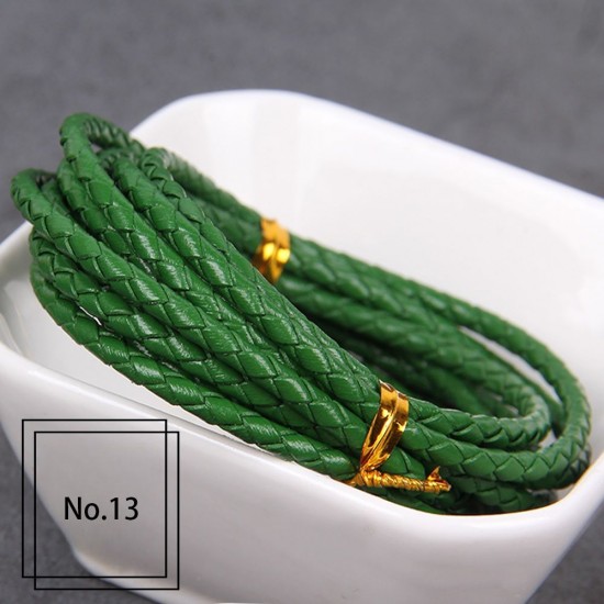 3mm, 4mm, 5mm, 6mm first layer cow skin braid leather cord, 5m/lot
