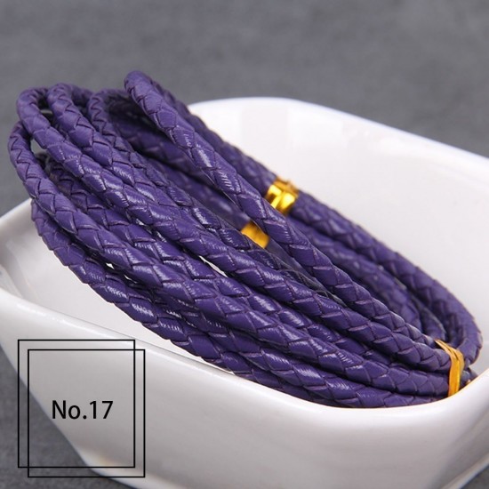 3mm, 4mm, 5mm, 6mm first layer cow skin braid leather cord, 5m/lot