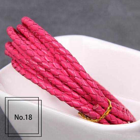 3mm, 4mm, 5mm, 6mm first layer cow skin braid leather cord, 5m/lot