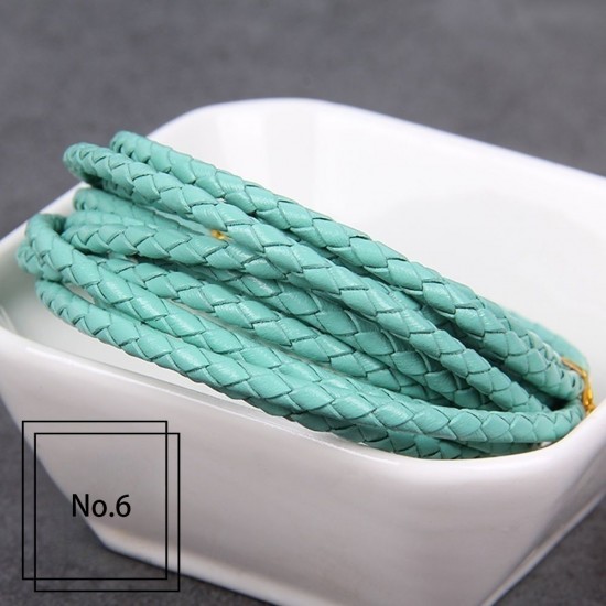 3mm, 4mm, 5mm, 6mm first layer cow skin braid leather cord, 5m/lot