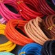 3mm, 4mm, 5mm, 6mm first layer cow skin braid leather cord, 5m/lot