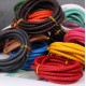 3mm, 4mm, 5mm, 6mm first layer cow skin braid leather cord, 5m/lot