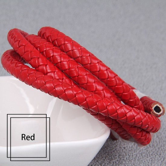 8mm first layer cow skin braid leather cord, 5m/lot 8mm first layer cow skin braid leather cord, 5m/lot