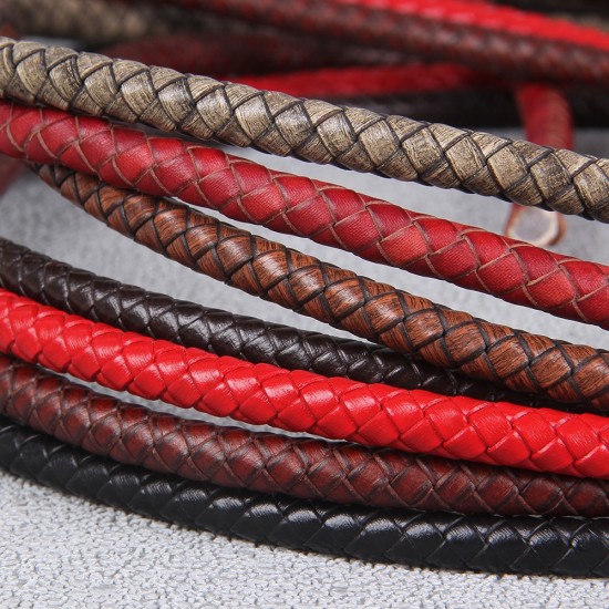 8mm first layer cow skin braid leather cord, 5m/lot 8mm first layer cow skin braid leather cord, 5m/lot