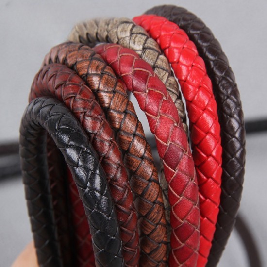 8mm first layer cow skin braid leather cord, 5m/lot 8mm first layer cow skin braid leather cord, 5m/lot