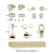 18K gold whole kit hardware x1 
