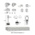 Silver whole kit hardware x1 