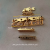 24K gold-double side-3 holes-4.2cm 