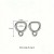 Silver large D-ring x2 