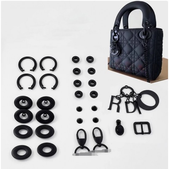 Bag repair hardware, Lady Dior black (3 grids)