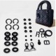 Bag repair hardware, Lady Dior black (3 grids)