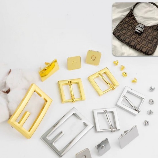 Bag repair hardware, Fendi Zucca