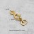 1 24K gold dog hook with D-ring 