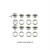 Antique silver eyelet x8 