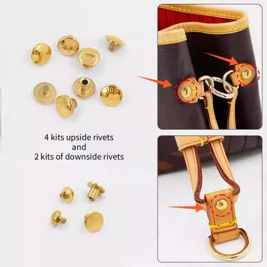 Bag repair hardware, LV Neverful rivets