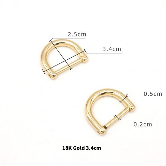 Bag repair hardware, Bag D-rings Dee-rings, 2pc/lot