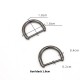 Bag repair hardware, Bag D-rings Dee-rings, 2pc/lot