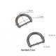 Bag repair hardware, Bag D-rings Dee-rings, 2pc/lot