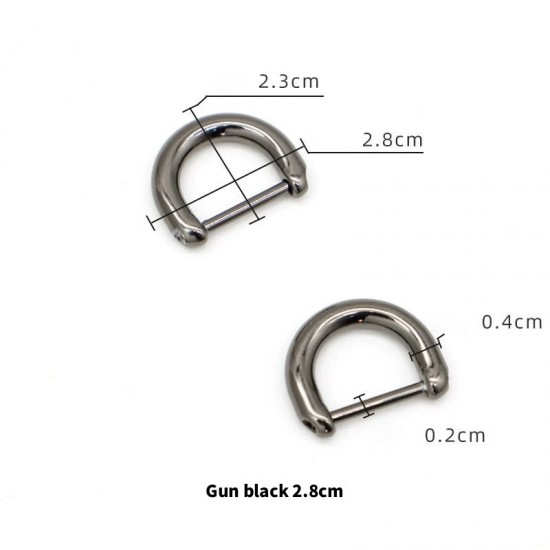 Bag repair hardware, Bag D-rings Dee-rings, 2pc/lot
