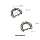 Bag repair hardware, Bag D-rings Dee-rings, 2pc/lot