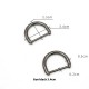 Bag repair hardware, Bag D-rings Dee-rings, 2pc/lot