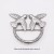 Silver with diamond and screw 