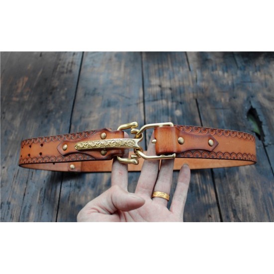Cavalryman Belt buckle Leather Belt Fastener Cinch Belt Leathercraft Supply Handmade Supply Cowgirl belt buckle Adjustable belt buckle