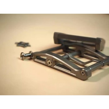 Titanium alloy single pole waist belt buckle