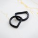 10pc/lot black alloy D ring D-ring Dee ring