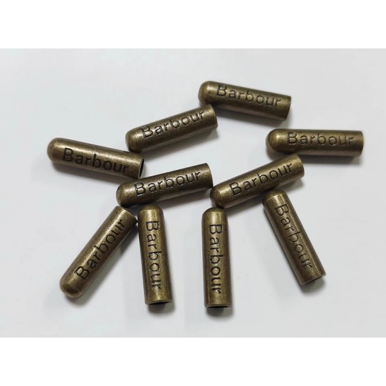 BARBOUR drawstring tip No.1 2pc/lot, 20mm x 5.5mm x 4.2mm