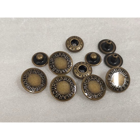 BARBOUR snaps No.2 5pc/lot, 18mm, 10mm