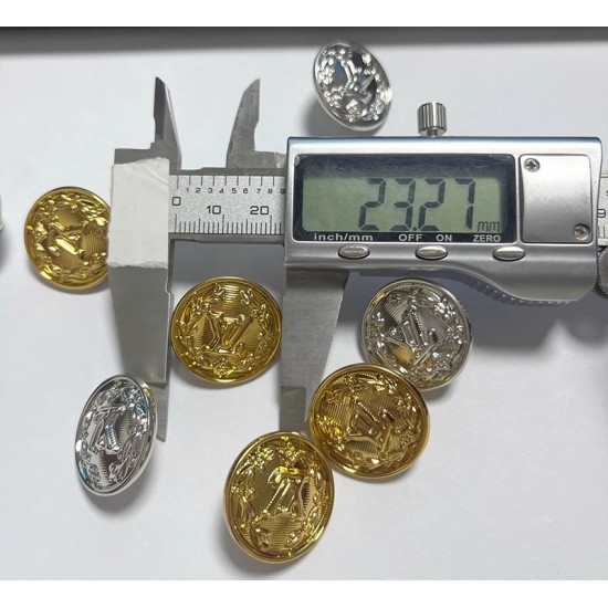 LV button No.1, 2pc/lot, 23mm
