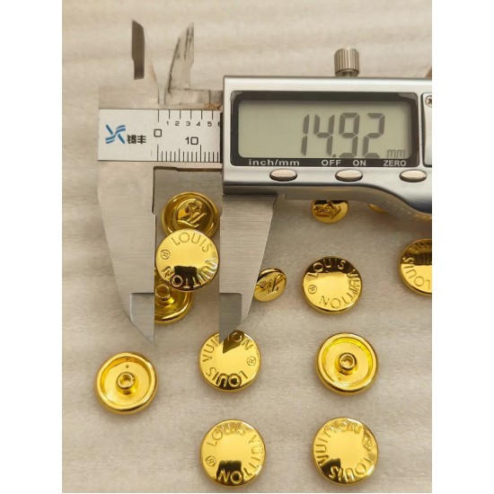 LV shank button No.1, 5pc/lot, 15mm