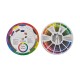 Leahter dye and edge oil color mixture wheel.