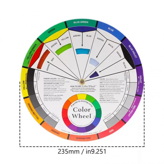 Leahter dye and edge oil color mixture wheel.