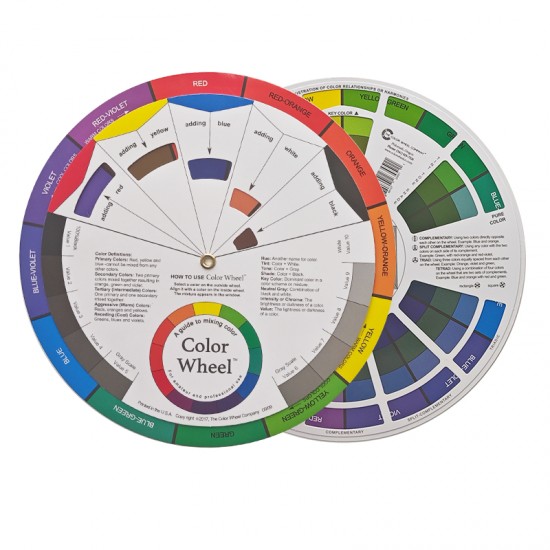 Leahter dye and edge oil color mixture wheel.