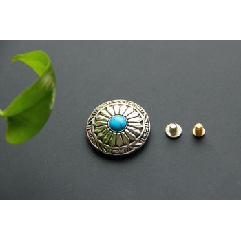 Concho button -Calaite button- wallet Accessory - Key Hook- Leathercraft Supplies- Leather craft Ornament Concho button -Calaite button- wallet Accessory - Key Hook- Leathercraft Supplies- Leather craft Ornament