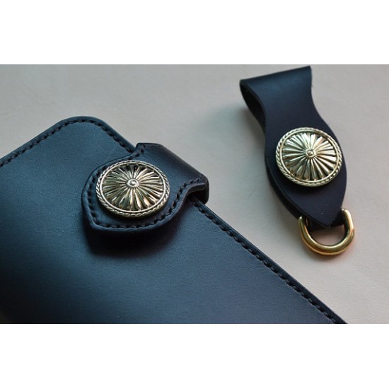 leather ornament Concho button - Copper Chrysanthemum button- wallet Accessory - Key Hook- Leathercraft Supplies- Leather craft Ornament